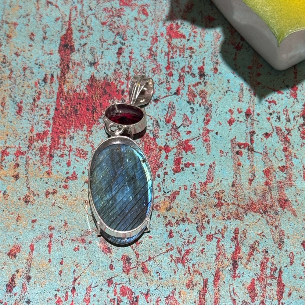 Fiery Labradorite Silver Ring - image 8